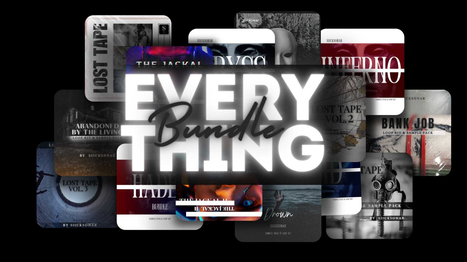 Everything Bundle Pack – A premium collection of music production tools including loops, samples, and kits. Save big with our exclusive offer: get over $360 worth of high-quality audio assets for just $27. Perfect for producers looking to elevate their tracks across various genres.